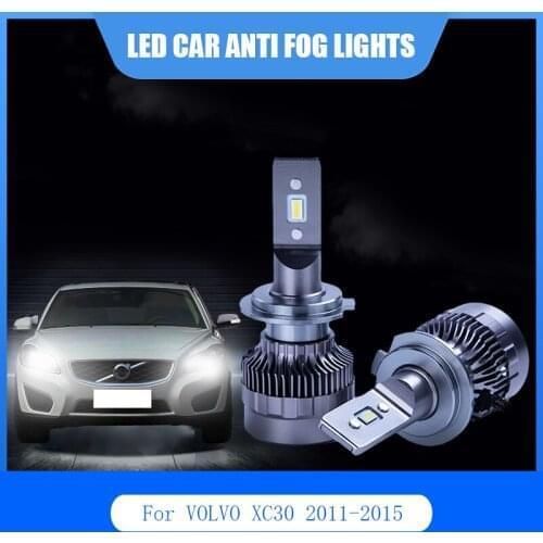 2Pcs For VOLVO XC30 2011-2015 LED Car Lights Anti Fog Lamp H7 H9 6000K 12V Car LED Light Headlight Bulbs Kit Auto White Bulb