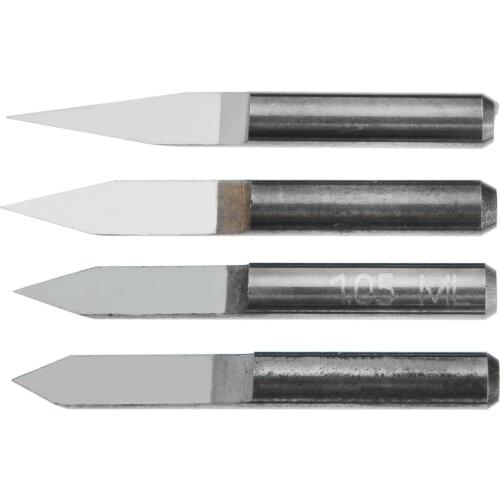 4Pcs/Set Flat Bottom Engraving Bits Carbide PCB Board 3.175mm 20/30/40/60 Degree Engraving Bit CNC Machinery Router Tool