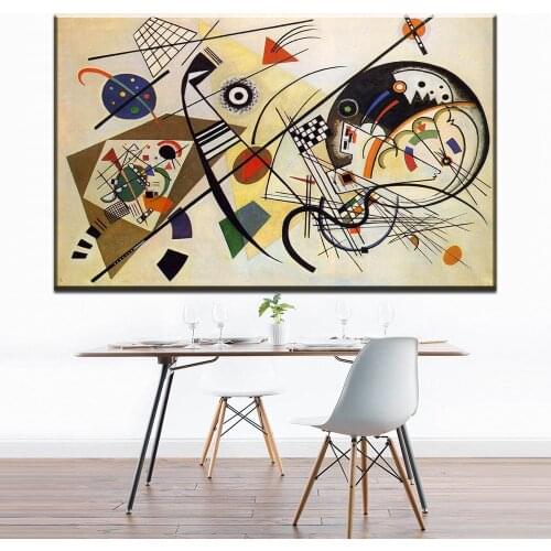 5D Diy Full Square round Diamond Painting Cross Stitch Geometry Design Wassily Kandinsky Diamond Embroidery wall decoration DF24