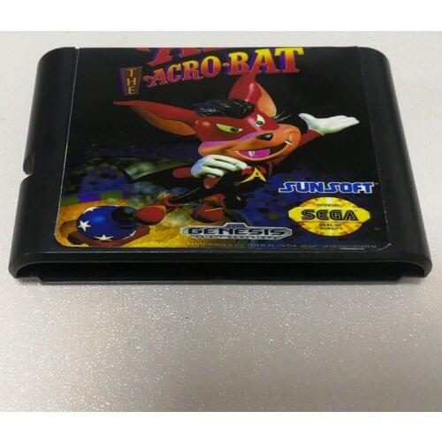 Aero the Acro Bat 16 Bit MD Game Card Sega Mega Drive Genesis