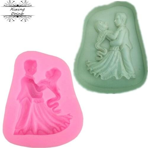 Wedding cake decoration mold boys and girls fudge craft tools chocolate candy jelly mold