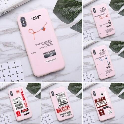 Hot off sports brand DHL express Phone Case for iPhone 11 Pro Max X XR XS 8 7 6s Plus Matte Candy Pink Silicone Cases