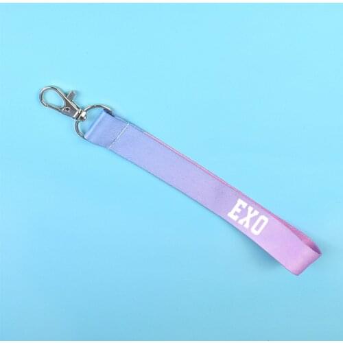 KPOP EXO Keychain Chan Yeol Gradient Color Keyring Sehun Baekhyun Phone Strap Chen KAI