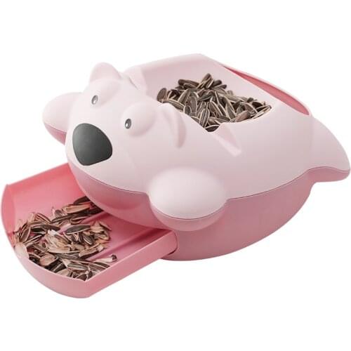 Creative Lazy Fruit Dish Snacks Nut Melon Seeds Bowl Double Layer Plastic Candy Plate Peels Shells Storage Tray Desk Home Decor