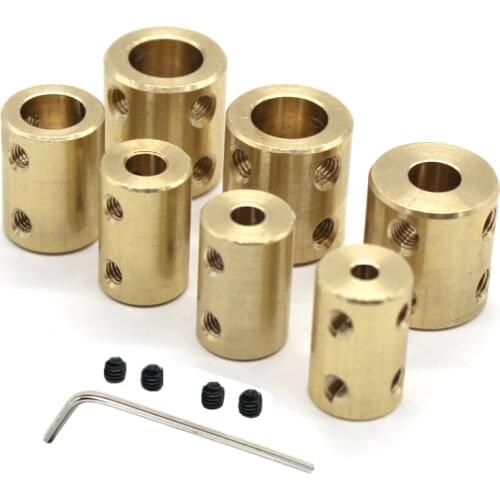 4mm/5mm/6mm/8mm/10mm/12mm Copper Rigid Coupling Coupler Motor Connector Connecting Shaft Sleeve Bushing For DIY Boat Model