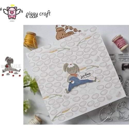 Piggy Craft metal cutting dies cut die mold Easter bunny decoration Scrapbook paper craft knife mould blade punch stencils dies