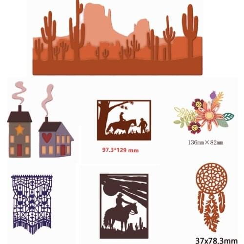 Traveling Scenery Shape Metal Cutting Dies Stencil Scrapbook Album Embossing For Gift Card Making Handcrafts 2019 new