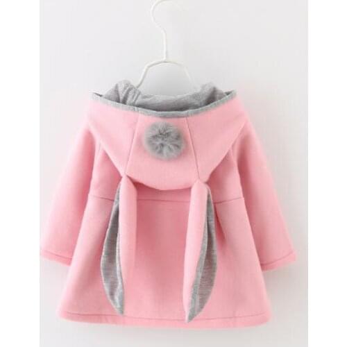 Cute Hooded Girl Jacket New Autumn Tops Childrens Jacket Warm Jacket Coat Baby Childrens Clothes