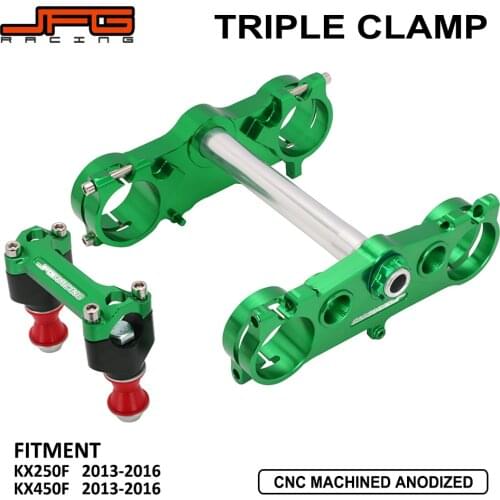 Motorcycle CNC Triple Tree Clamps Steering Stem And Bar Mount For KAWASAKI KX250F KXF250 KX450F KXF450 2013 2014 2015 2016