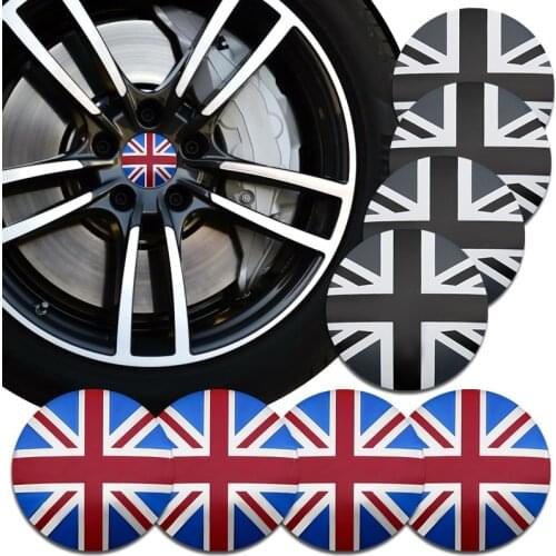 4pcs 56mm UK Flag Car Wheel Center Hub Cap Stickers Accessories For Land Rover RANGE ROVER LR2 LR3 LR4 RANGE LAND ROVER Sport