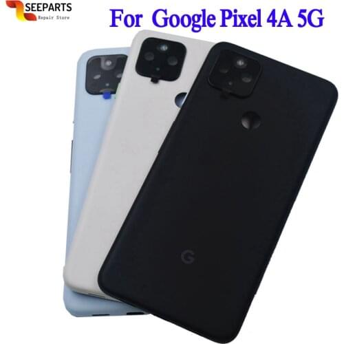 New For Google Pixel 4A 5G Battery Cover Door Back Housing Rear Case For Google Pixel 4A 5G Back Battery Door Replacement Parts