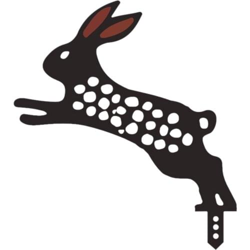 New Garden Rabbit Insert Card Hollow Rabbit Ornaments Garden Decoration Pile Yard Art Ornaments Gardening Decoration