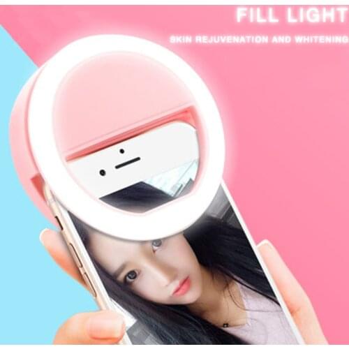 NEW LED Filled Night Light Colorful Shell Non Slip Adjustable Lamp for Cell Phone Party Selfie Lamps Bedroom Decoration Lighting