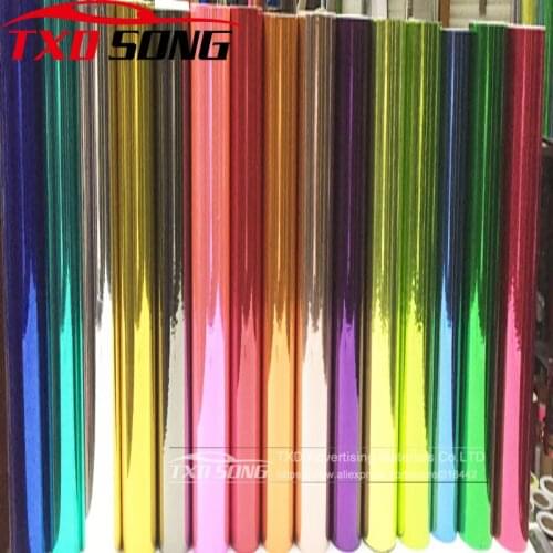 Strechable Chrome Mirror Vinyl Wrap Film Car Sticker Decal DIY Car Bike Motor Body Cover Wrapping Film Automobiles Accessories
