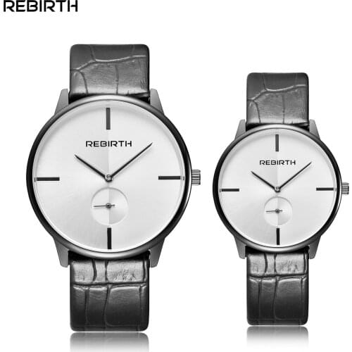 REBIRTH Lover Watches 2018 Fashion Leisure Retro Women Watch Men Leather Sports Quartz Watch Relogio Masculino Montre Femme