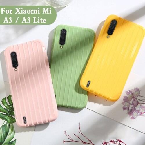 Luxury Luggage For xiaomi mi A3 lite case Fashion Cute Suitcase Trunk TPU Silicon Back Cover For xiaomi mi a3 a3lite Coque funda