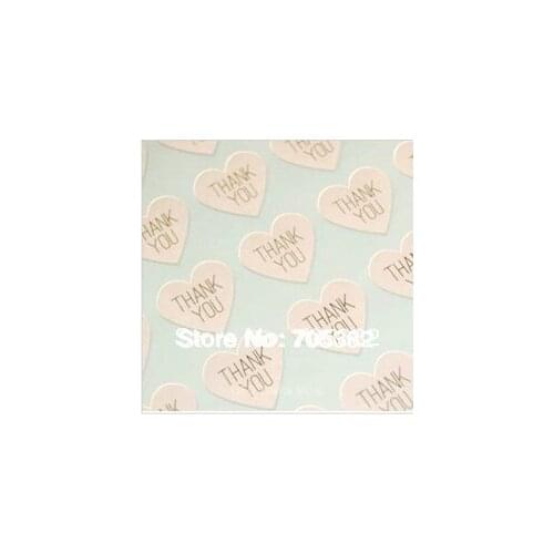 THANK YOU heart design Sticker Labels Seals Diameter 3.8cm Gift stickers for Wedding seal Envelope (SS-7132)
