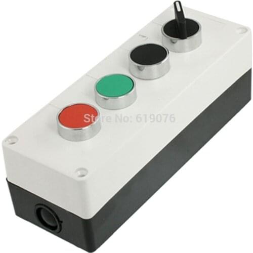 Green Signal Lamp Self Locking Momentary Push Button Switch Station
