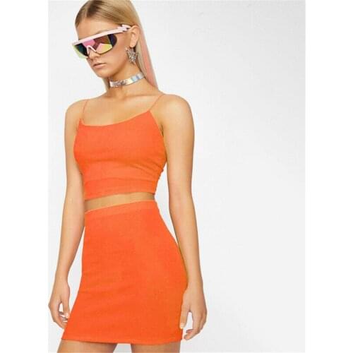 Womens Suit Summer Two Piece Set Skirt and Cropped Set Sexy Sleeveless Crop Top Suit with Skirt Shorts Streetwear Outfit