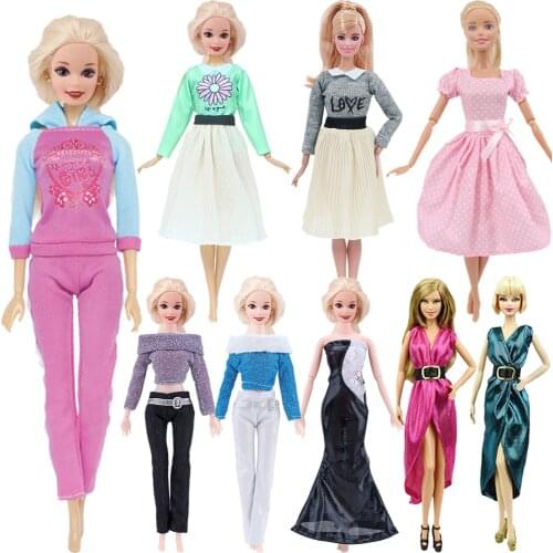 1 Barbies Dress + 1 Shoes Casual Wear For 11.8 Inch Barbie Clothes Accesorios Shoes,Toys For Girls,Birthday Gift