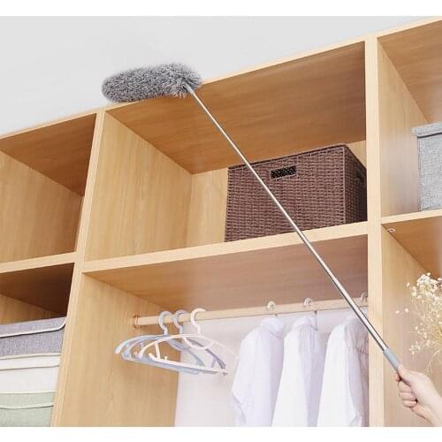 Convenient 1Pcs Dusting Brush Cleaning Tool Microfiber Duster Cleaning With Extension Pole(Stainless Steel) Home Cleaning Tool