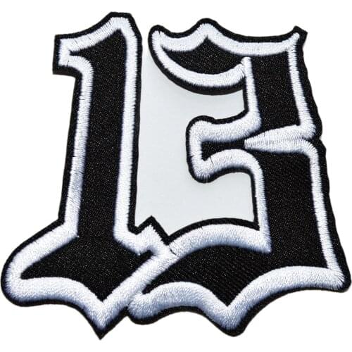 EMBROIDERED IRON ON PATCH LUCKY 13 THIRTEEN NUMBER MOTOCYCLE T-SHIRT (Size is about 7.5 * 7 cm)