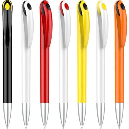 3pcs 1.0mm Random Plastic Twist Mechanism Ballpoint Pen Simple Office Supplies Signing Pens Great Stationery For Kids