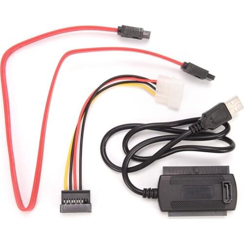 4 Pin USB 2.0 To IDE SATA Adapter Cable Power Cable for 2.5 3.5 HD HDD Hard Drive Adapter Converter Cable High Quality