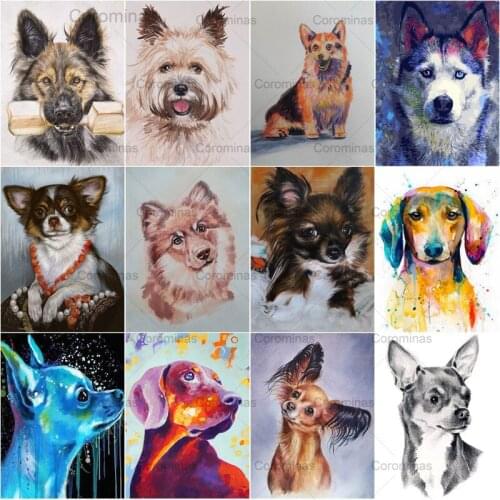 Dog Lovers 5D Diamond Painting Handmade Art Full Diamond Embroidery Mosaic Rhinestones Cross Stitch Pictures Kit Home Decoration