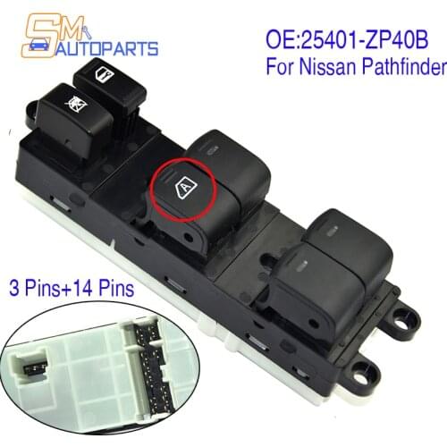 Electric Power Window Master Control Switch For Nissan Pathfinder 2005-2008 25401-ZP40B 25401ZP40B 25401 ZP40B