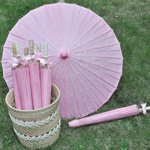 [ Fly Eagle ]30PCS JAPANESE LIGHT PINK HANDMADE PAPER PARASOL CHINESE WEDDING PARTY