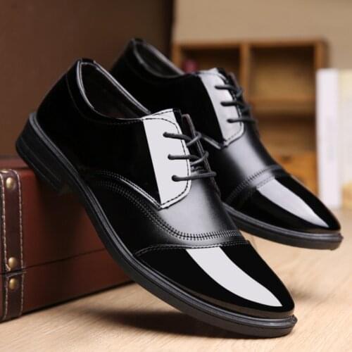 Mazefeng Italian Fashion Elegant Oxford Shoes for Mens Shoes Men Formal Shoes Leather Men Dress Loafers Man Lace-Up Masculino