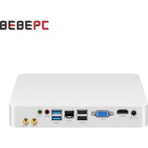 BEBEPC HTPC Mini PC Intel Core i7 7500U i5 7200U 4200U 3317U DDR3L Windows 10 Wifi HDMI 6*USB Cooler Fan Mini Computer minipc