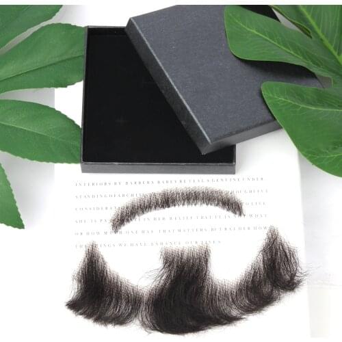 LiangMo Lace Beard For Men Cosplay Lace Invisible Fake Beards Hair Hand Made Mustache Hair