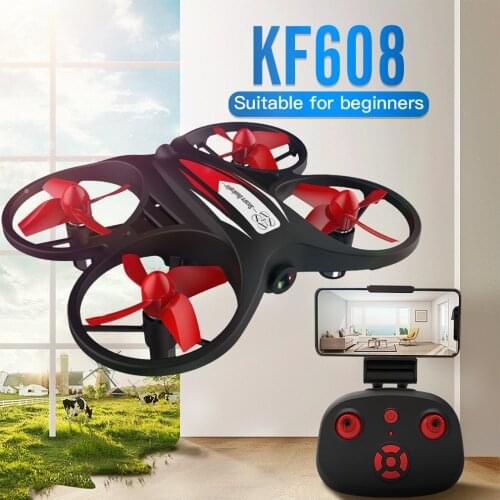 Mini Helicopter KF608 RC Dron 720P Camera WiFi Air Pressure Height Quadcopter Toys Easy to Fly for Children Drone