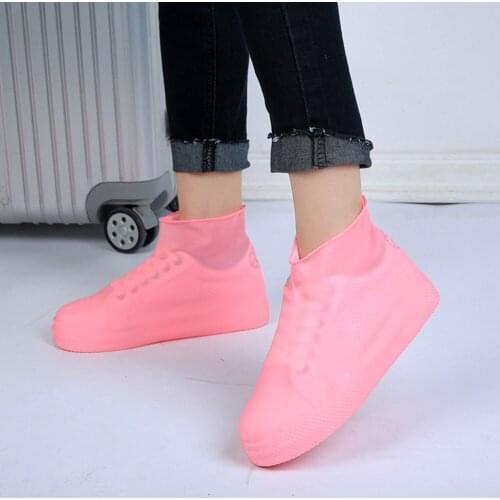 Reusable Rubber Shoes Covers Anti-Slip Rain Boots Shoes Covers Women Men Outdoor Waterproof Overshoes Boot Shoes Accessories