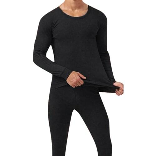 Men Seamless Elastic Thermals Inner Wear Solid Color Warm Slim Underwear for Winter XIN-Shipping
