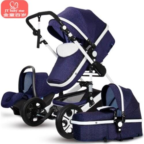 New Arrival 3 In 1 Baby Stroller With Car Seat For Newborn High View Pram Baby Carriage Carrinho De Bebe 3 Em 1