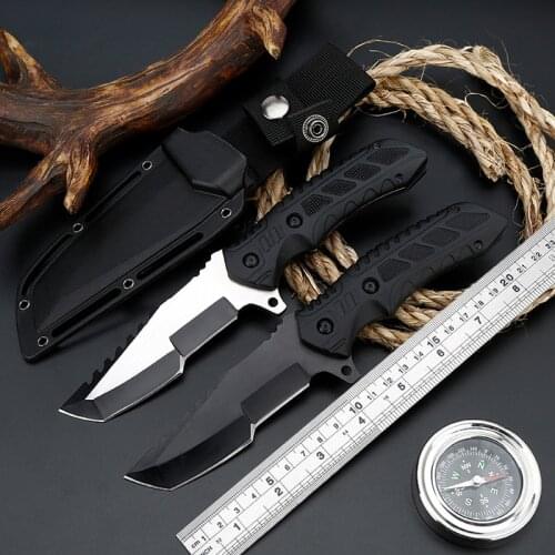 Outdoor Tactical High Hardness Field Survival Hunting Knife Portable Small Straight Knife Outdoor Knife Fixed Blade Knife