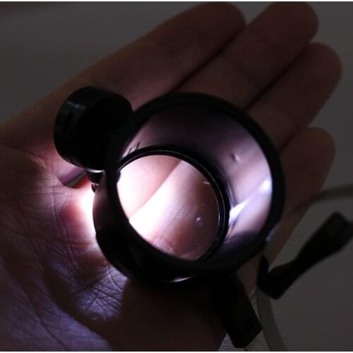 Practical 10X LED Hands Free Eye Loupe Jewelry Watch Repair Magnifier Headband Y5JD