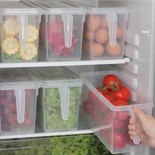 Refrigerator Food Storage Box Kitchen Drawer Type Transparent Sealed Box Tank Plastic Separate Vegetable Fruit Fresh Box