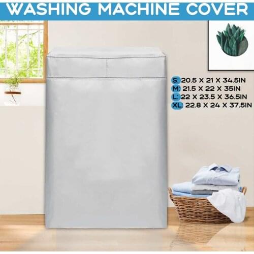 Pulsator Washing Machine Waterproof Cover Home Laundry Dryer Polyester Sunscreen Silver Coating Top Loading Dustproof Case