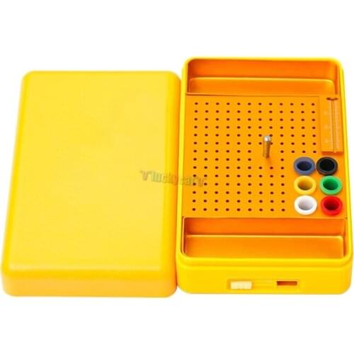 Dental 150 Holes Bur Sterilization Box Dental Diamond Bur Holder Autoclavable Box For Oral Care Tools