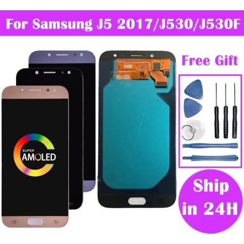 Supper AMOLED For Samsung J5 2017 Display LCD J530 J530F SM-J530F LCD Display + Touch Screen Digitizer Assembly