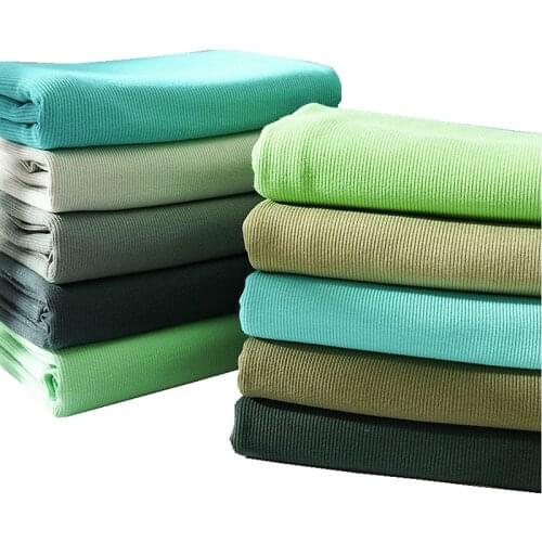 Mint Green Lycra Jersey Rib Stretchy Cotton Fabric For Sewing Childrens Clothing And Casual Wear Thin Cloth 100*135cm A0275