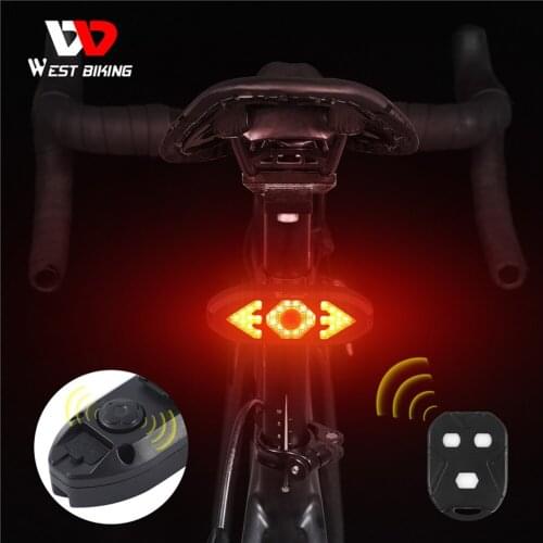 Smart Bike Light Wireless Remote Control Cycling Turning Signal Taillight Waterproof USB Rechargeable Bicycle Rear Warning Light