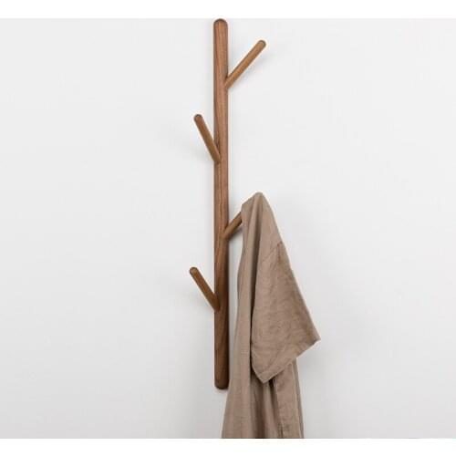 Wall Hanging Clothes Rack Solid Wood Hanging Clothes Rack Creative Nordic Tree Hanging Hat Hook Wooden Hook