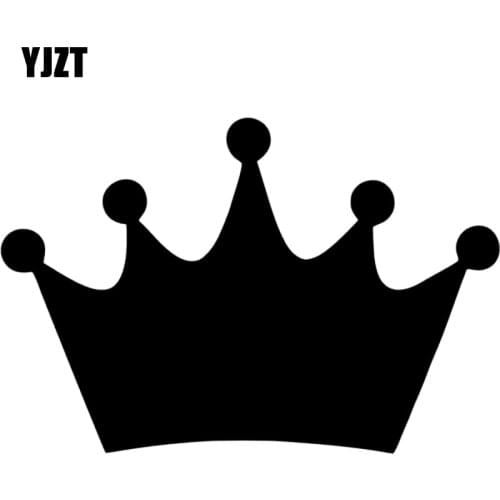YJZT 17.8CM*11.9CM Five Round Crown Vinyl Kihei Silver Car Sticker Decal C13-00030