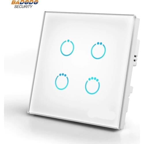 Z-Wave Plus MCOHOME Touch Panel power Switch MH-S314 EU868.42MHz 4 gang ON/OFF light switch for lamp light motor control