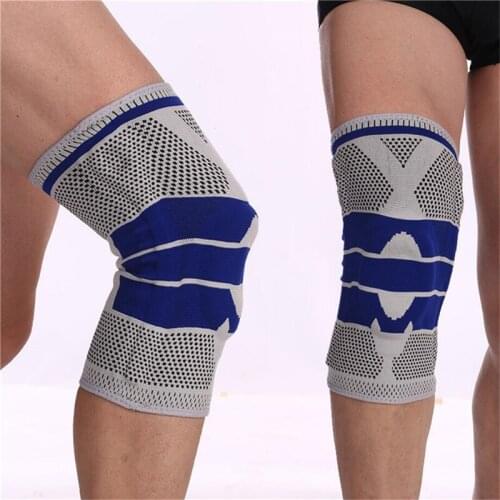 Protection Sport Pads Running Basket Silicone Spring Full Knee Brace Strap Patella Medial Support Strong Meniscus Compression
